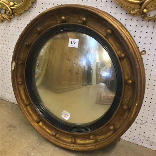 Convex wall mirror